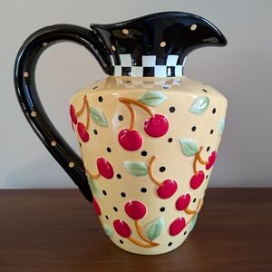 Vintage Mary Engelbreit Cherry Pitcher